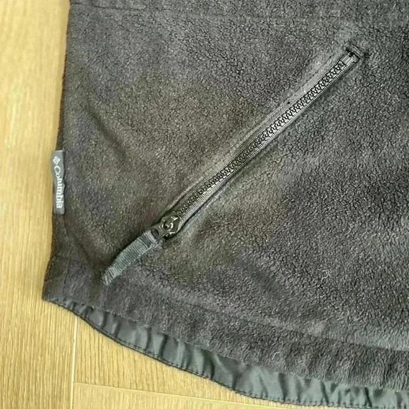 Columbia Women’s Full Zip Fleece Jacket 2XL Black Adjustable Cinch Waist - Picture 9 of 13